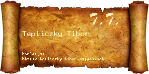 Tepliczky Tibor névjegykártya